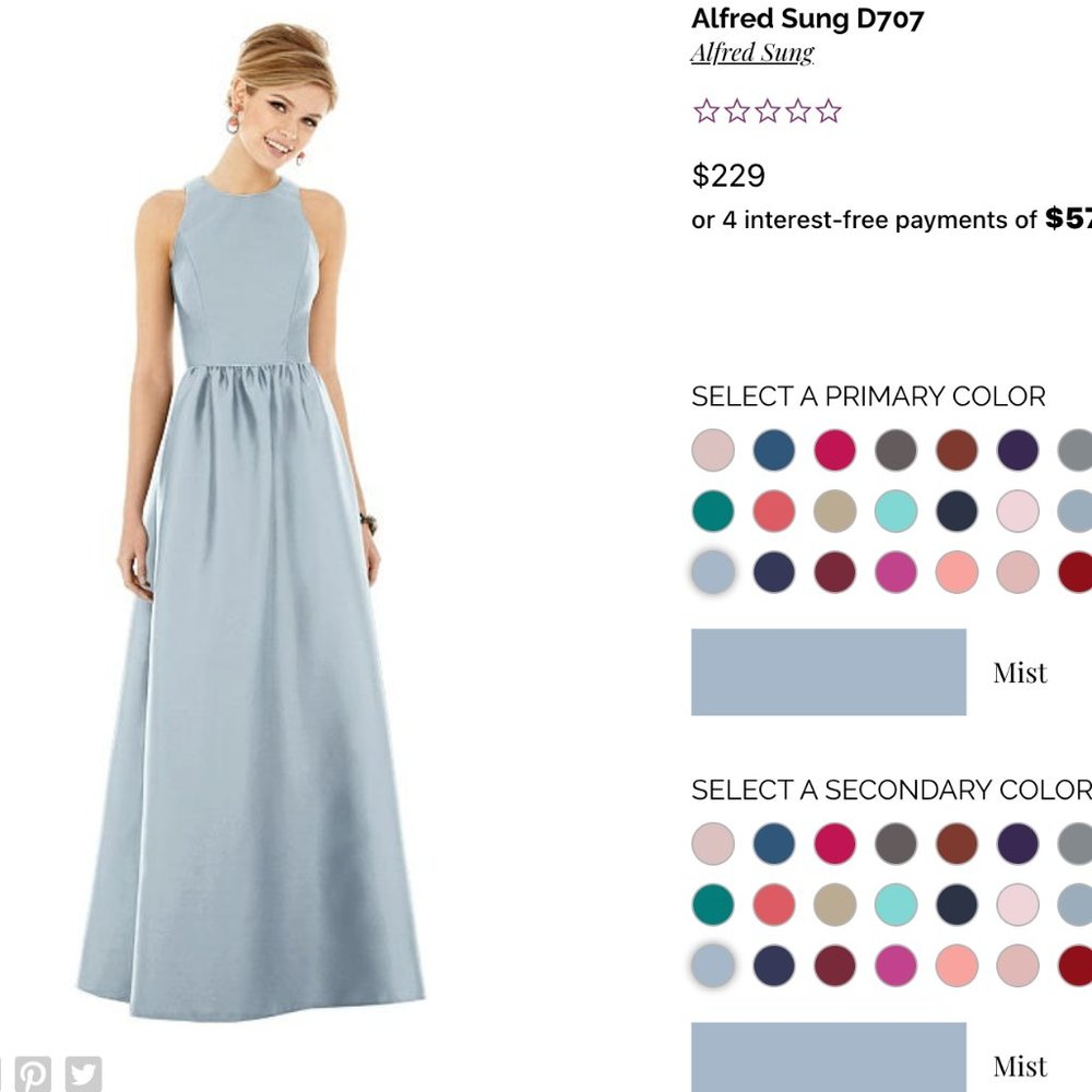 Alfred Sung D707 Mist Dress